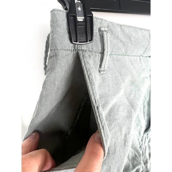 Abercrombie & fitch green linen shorts - Picture 3 of 7